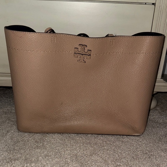 Tory Burch McGraw Tan Tote Bag - Picture 1 of 13